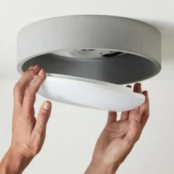 Beacon Deckenleuchte Uno, grau, Beton, Ø 27 cm, GX53
