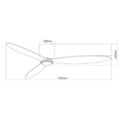 Beacon Deckenventilator Airfusion Radar schwarz 132 cm leise