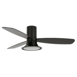 Beacon Deckenventilator mit Licht Flusso schwarz 132cm leise