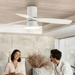 Beacon Deckenventilator mit Licht Flusso weiß Ø 132 cm leise