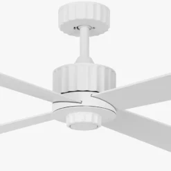 Beacon Deckenventilator mit Licht Newport, weiß/eiche, leise