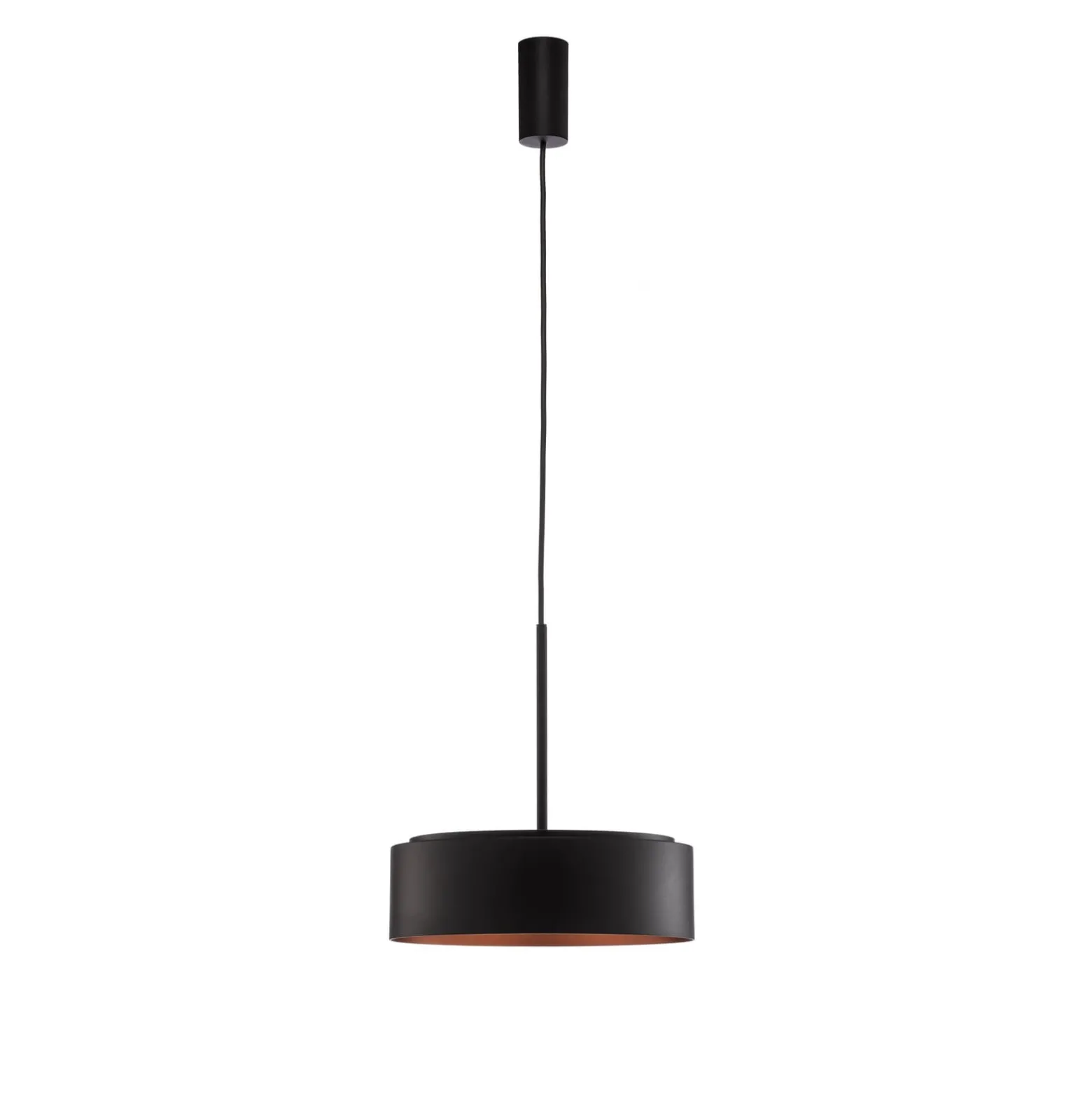 BEGA LED-Hängelampe Studio Line Ø 36 cm schwarz-kupfer DALI