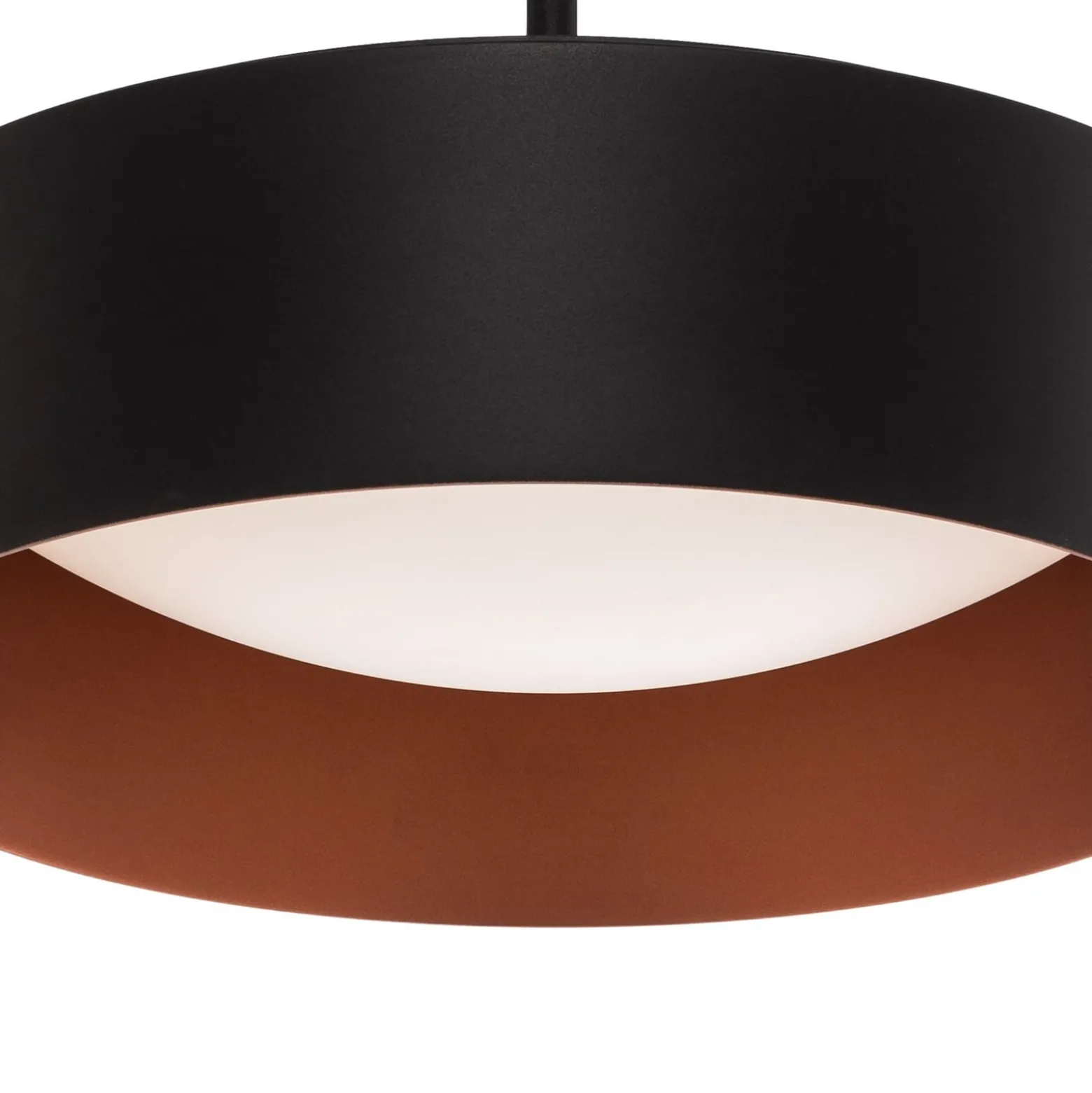 BEGA LED-Hängelampe Studio Line Ø 36 cm schwarz-kupfer DALI