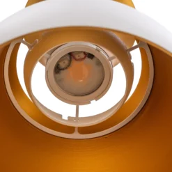 BEGA LED-Pendel Studio Line 51277, weiß/messing, Ø 20 cm