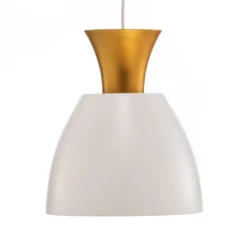 BEGA LED-Pendel Studio Line 51277, weiß/messing, Ø 20 cm
