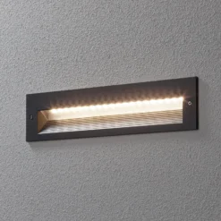 BEGA LED-Wandeinbaulampe 33055, grafit, 32 cm, IP65, CCT