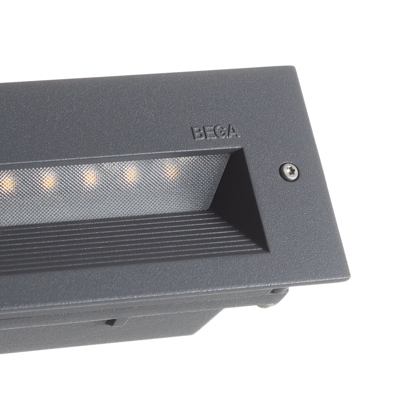 BEGA LED-Wandeinbaulampe 33055, grafit, 32 cm, IP65, CCT
