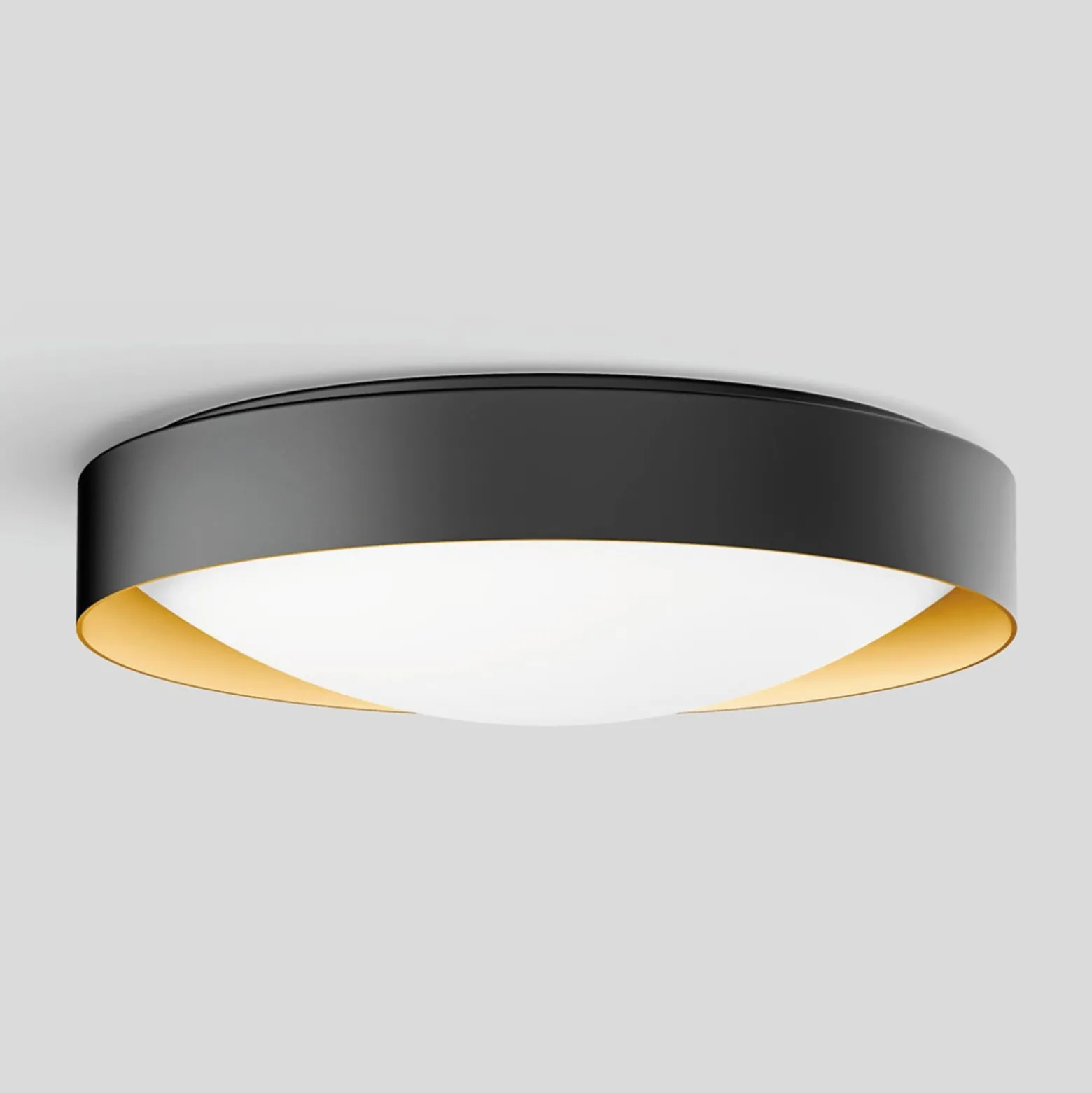 BEGA Studio Line Deckenlampe Ø36cm schwarz/messing
