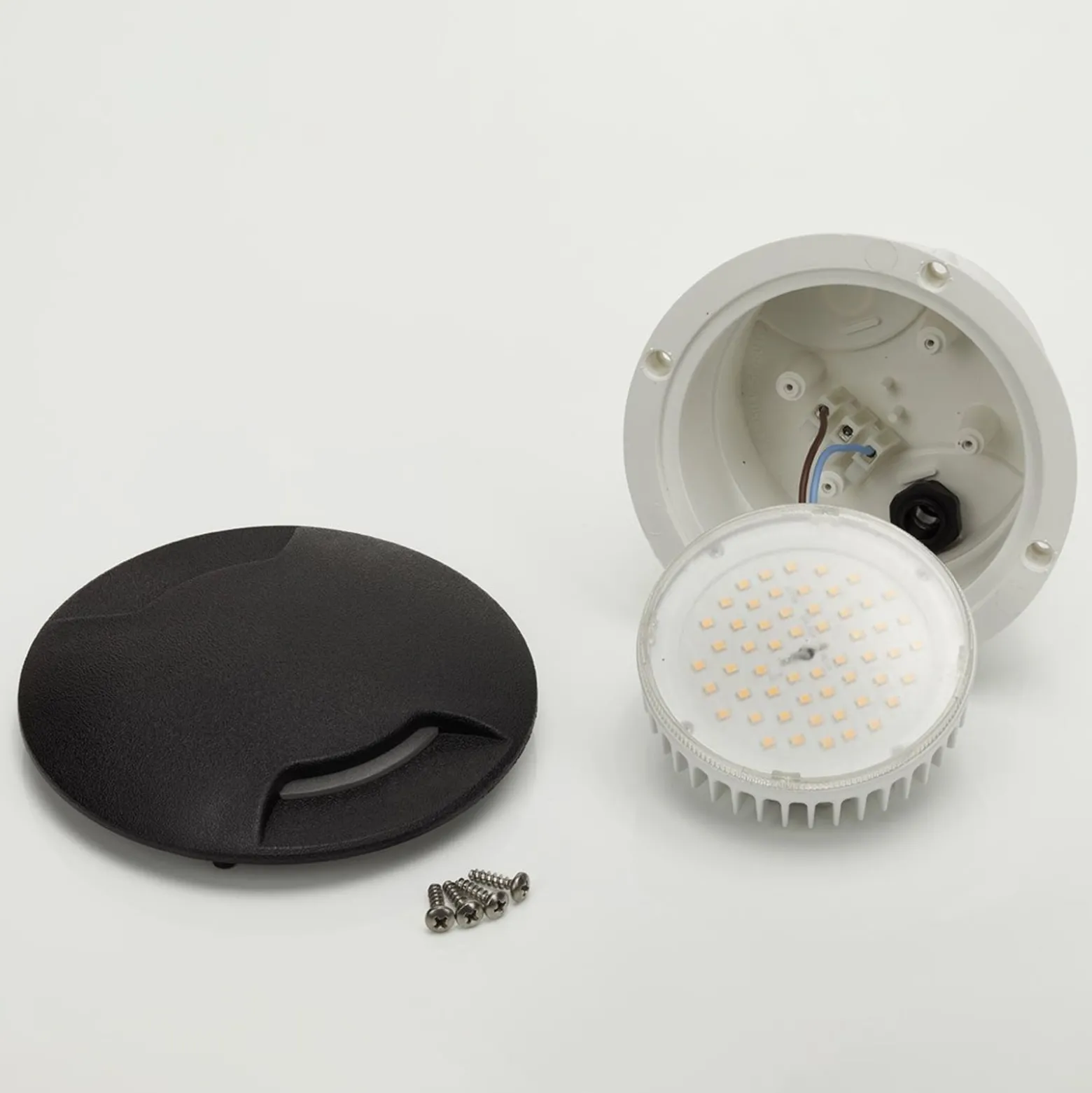 Boden-Einbaulampe Ceci 160-2L rund schwarz 10W CCT