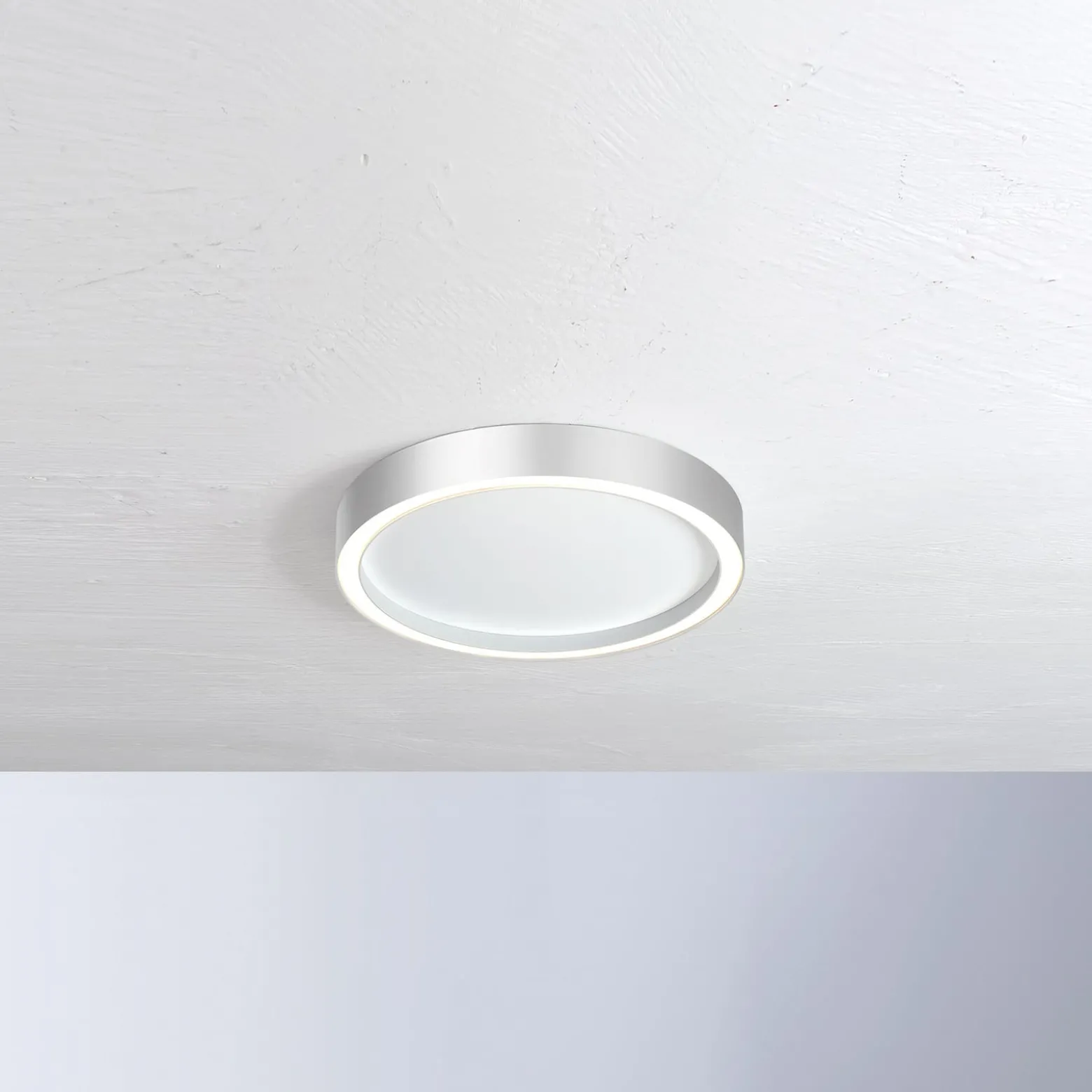 Bopp Aura LED-Deckenleuchte Ø 55cm weiß/aluminium