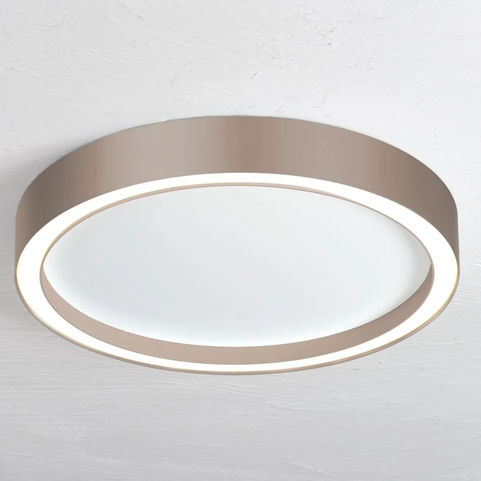 Bopp Aura LED-Deckenleuchte Ø 55cm weiß/taupe