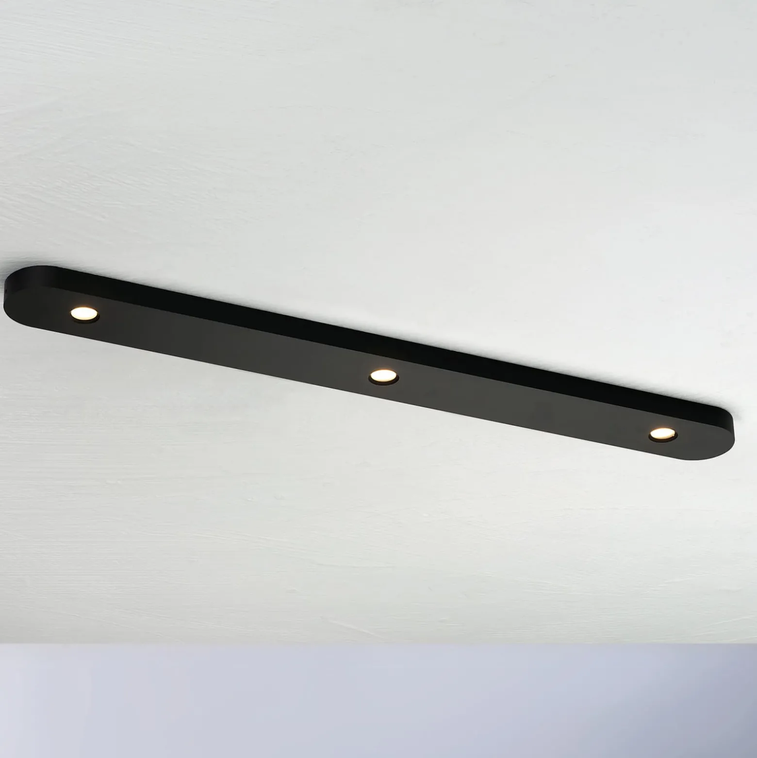 Bopp Close LED-Deckenlampe dreiflammig schwarz