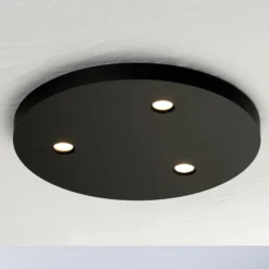 Bopp Close LED-Deckenlampe 3-flammig rund schwarz