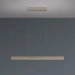 Bopp LED-Hängelampe Nano 2.0, Länge 100 cm, taupe, Metall