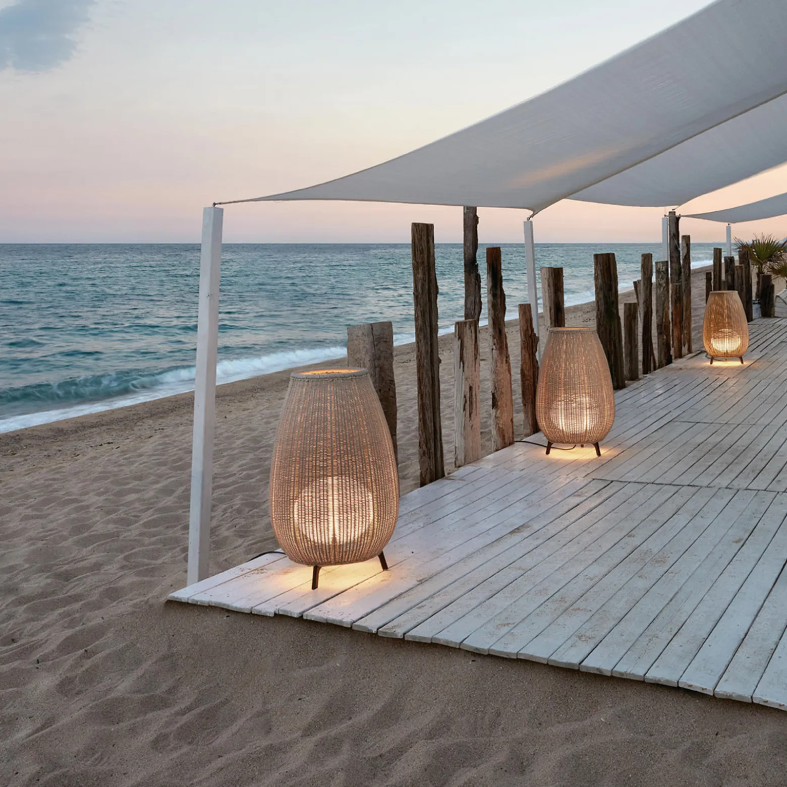 Bover Amphora 01 - Terrassenleuchte, light beige