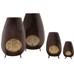 Bover Amphora 01 Terrassenleuchte, rattan brown