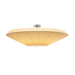 Bover Deckenlampe Siam 120, Höhe 36 cm, nickel/cremefarben