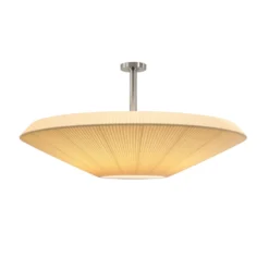 Bover Deckenlampe Siam 120, Höhe 61 cm, nickel/cremefarben