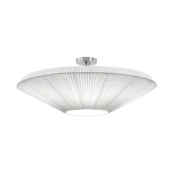 Bover Deckenlampe Siam 80, nickel/weiß, Kunststoff