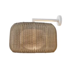 Bover LED-Außenwandlampe Fora A, naturweiß/beige, Ø 50 cm