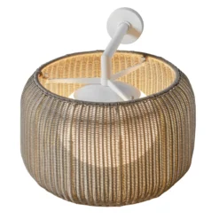 Bover LED-Außenwandlampe Fora A, naturweiß/beige, Ø 50 cm