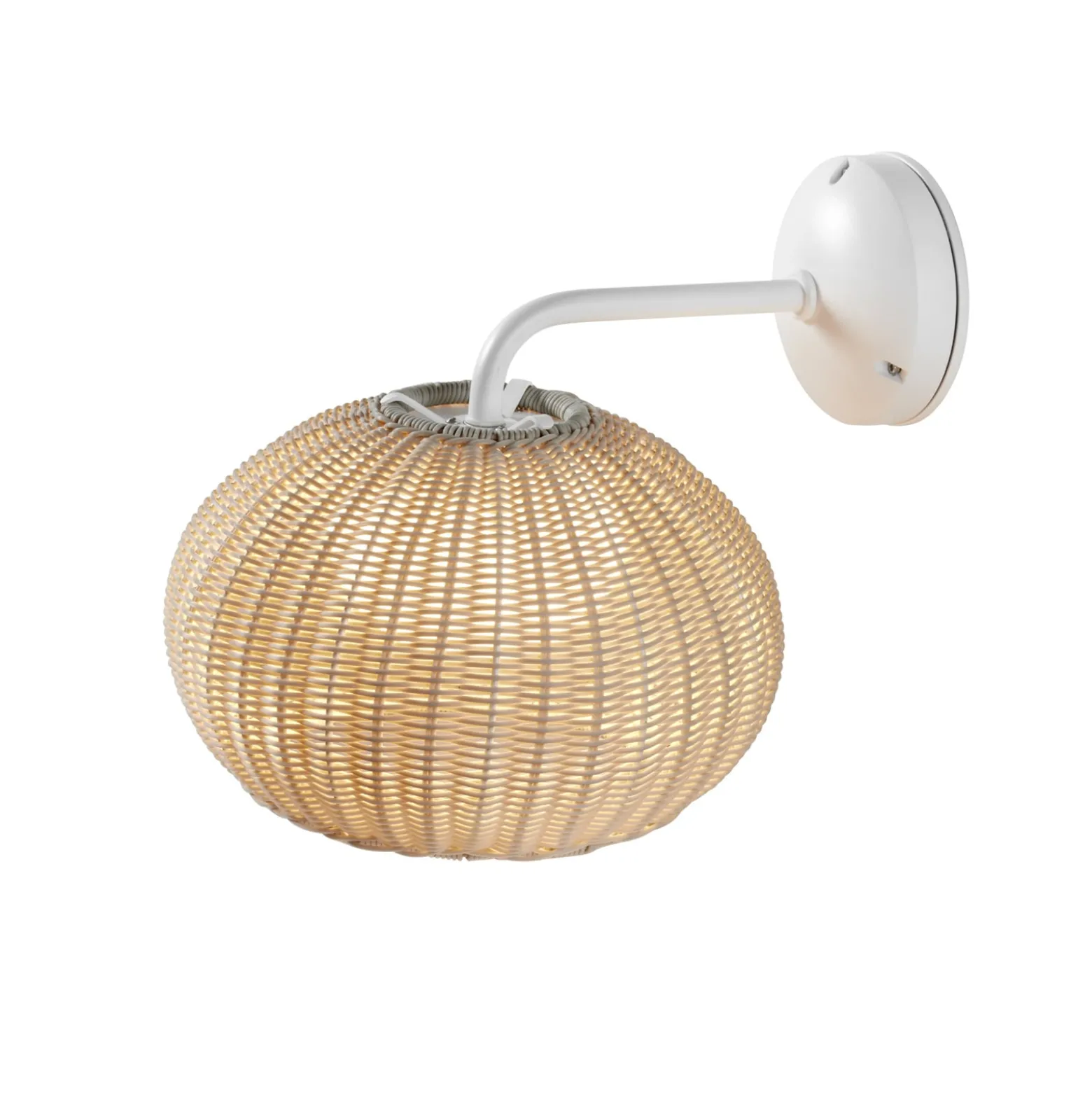 Bover LED-Außenwandlampe Garota, weiß/elfenbeinfarben, 27 cm