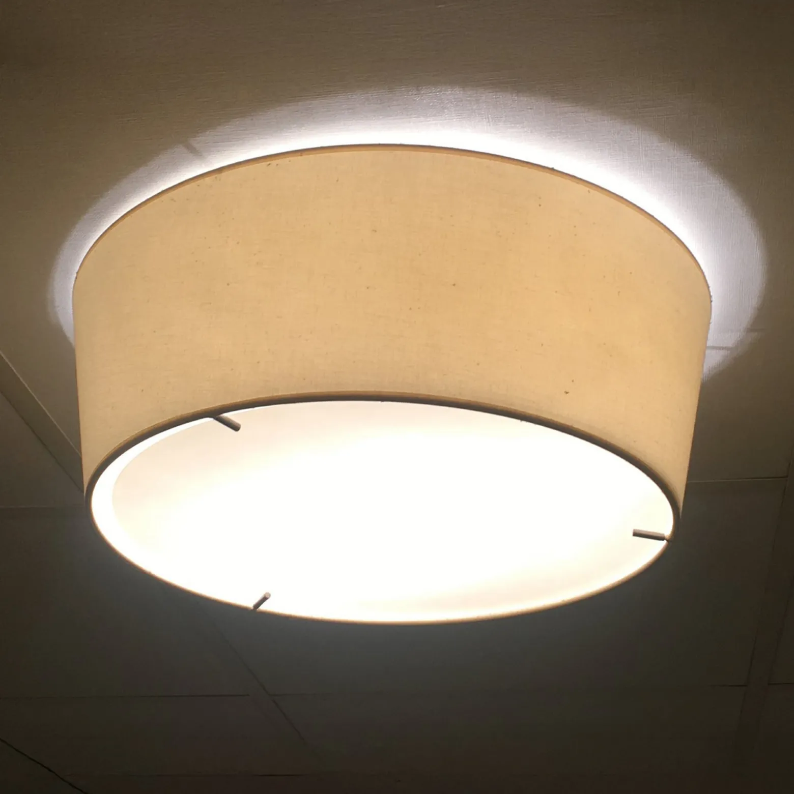 Bover LED-Deckenlampe Plafonet, Ø 60 cm, cremefarben