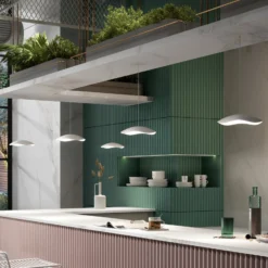 Bover LED-Einbau-Hängelampe Valentina S24, grau/weiß