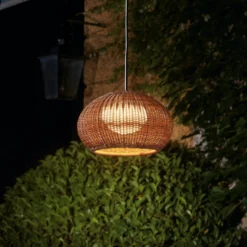 Bover LED-Hängelampe Garota, Stecker grafitbraun/braun