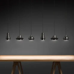 Bover Tibeta 01 - LED-Hängeleuchte, chrom-schwarz