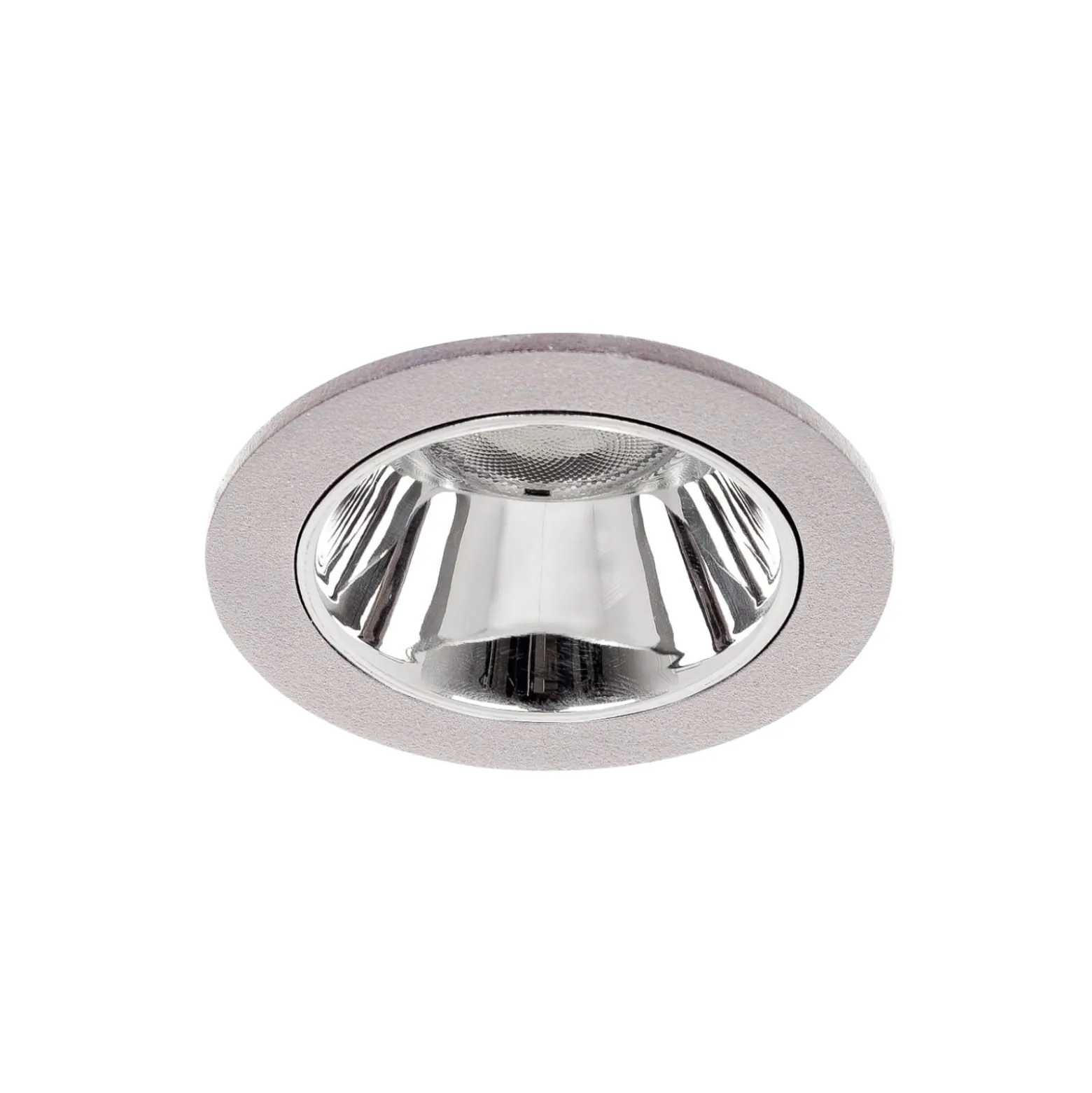 BRUMBERG Apollo Micro, glatt, rund, 3.500 K, silber