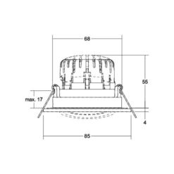 BRUMBERG BB23 Einbau IP65 nicht dimmbar nickel