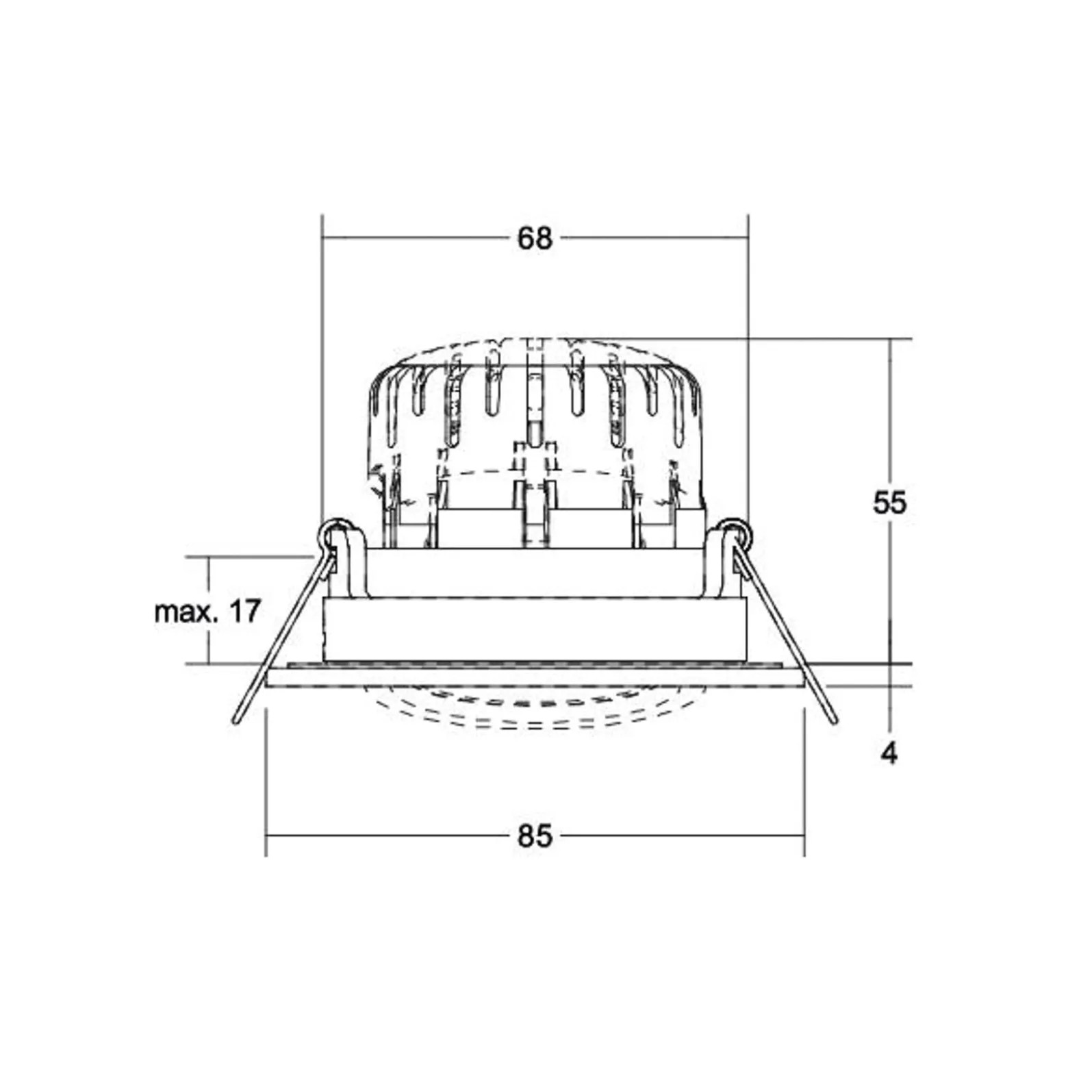 BRUMBERG BB23 Einbau IP65 nicht dimmbar nickel