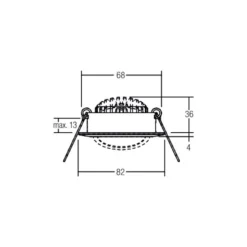 BRUMBERG BB03 Einbau RC Treiber eckig nickel matt
