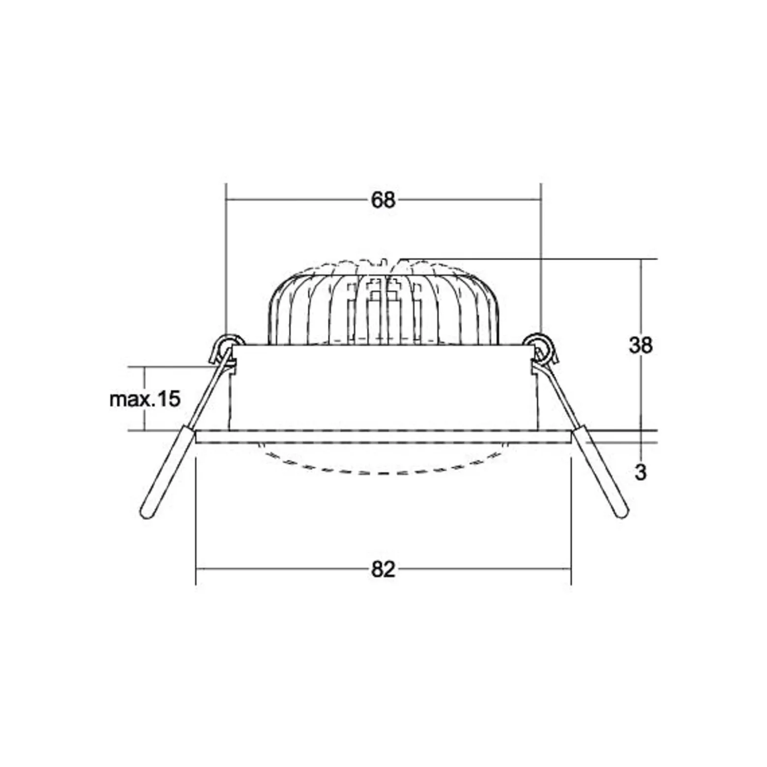 BRUMBERG BB35 LED-Einbauspot nicht dimmbar weiß