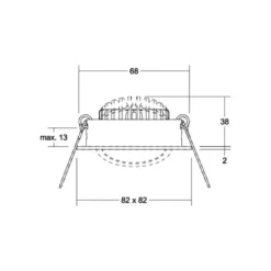 BRUMBERG BB05 LED-Einbauspot on/off Anschlussbox nickel matt