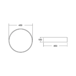 BRUMBERG Biro Circle, Ø 45 cm, DALI dimmbar, silber, 3.000 K