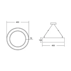 BRUMBERG Biro Circle Ring10 Ø 45 cm up/down CA weiß 3000 K