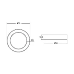 BRUMBERG Biro Circle Ring Decke Ø 45cm on/off schwarz 840