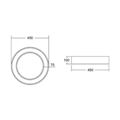BRUMBERG Biro Circle Ring Decke Ø 45 cm on/off weiß 830
