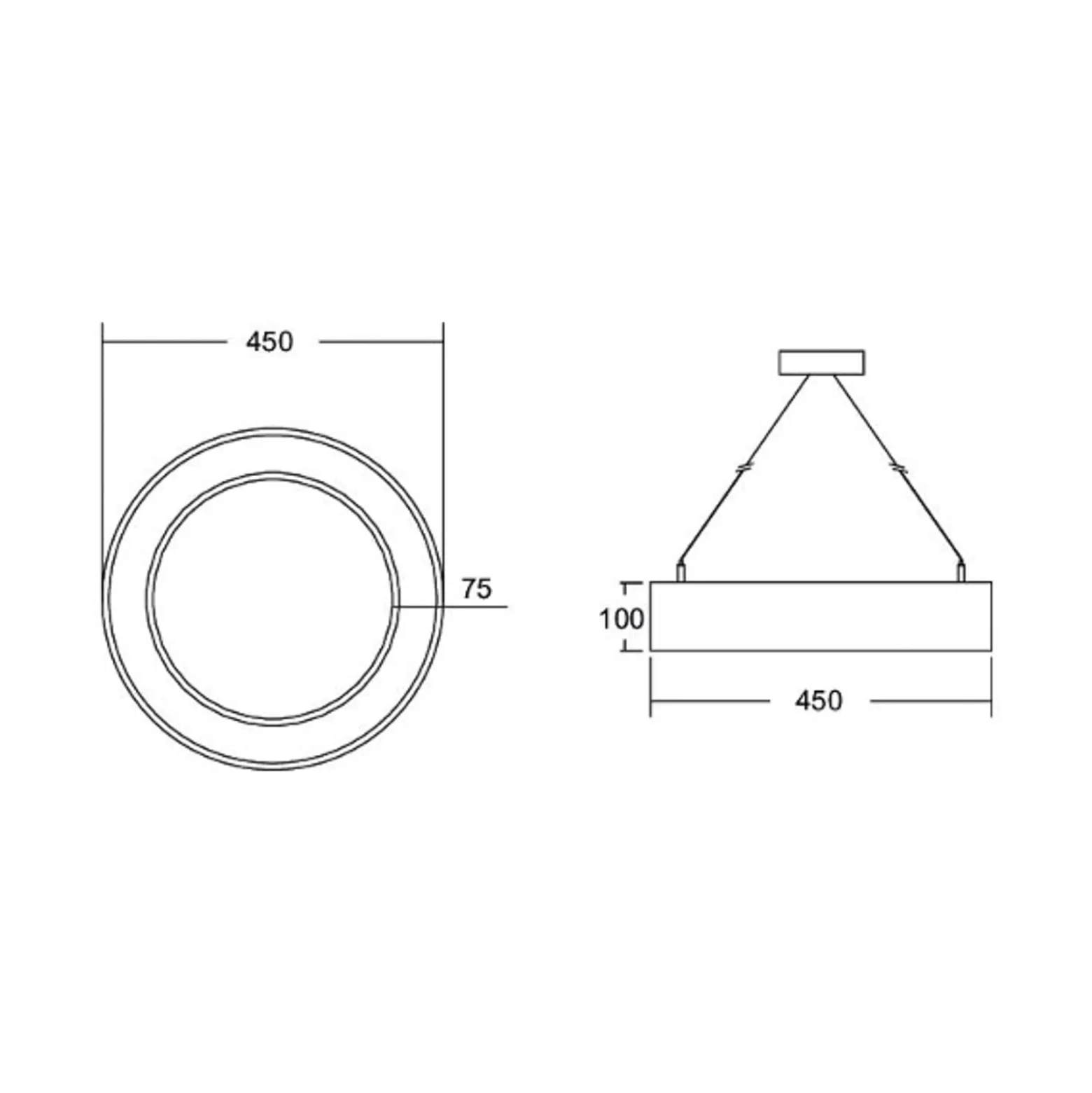 BRUMBERG Biro Circle Ring10 direkt CCT DALI, Ø 45 cm, silber