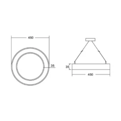 BRUMBERG Biro Circle Ring3,5 direkt Ø 45 cm on/off weiß 830