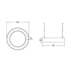BRUMBERG Biro Circle Ring direkt 75 cm 50 W on/off weiß 840