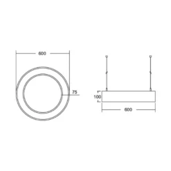 BRUMBERG Biro Circle Ring10 up/down Ø60cm on/off schwarz 840