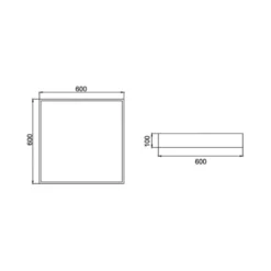 BRUMBERG LED-Deckenlampe Biro Square, on/off, weiß, 3.000 K