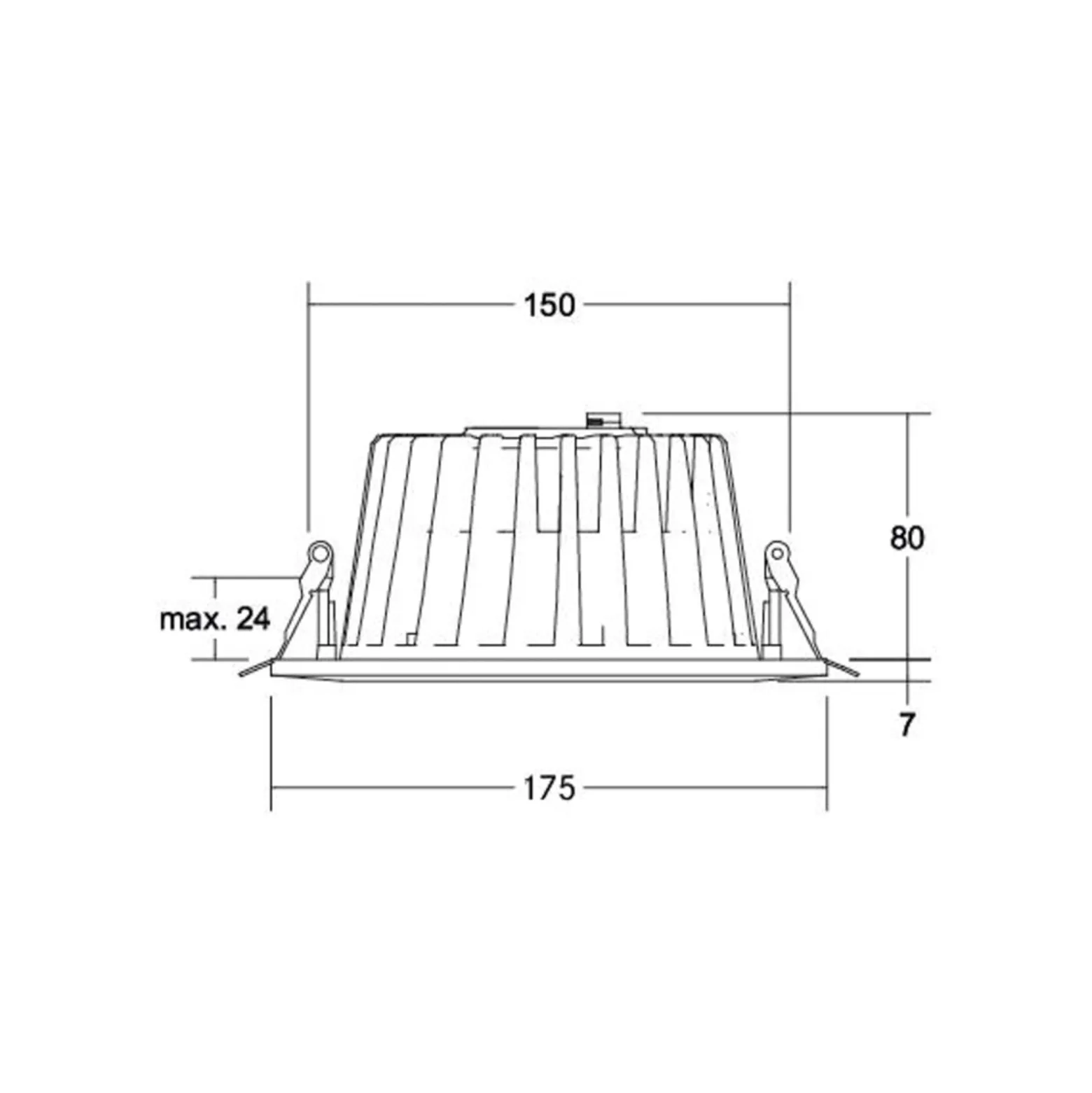 BRUMBERG LED-Einbaudownlight Lydon Midi, weiß, DALI, 4.000 K