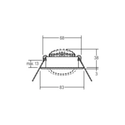 BRUMBERG LED-Einbauspot BB09 on/off, Anschlussbox, edelstahl