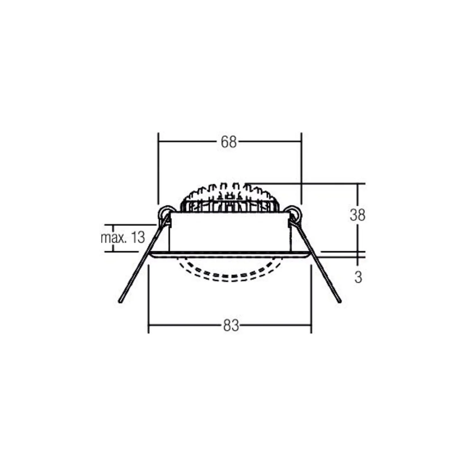 BRUMBERG LED-Einbauspot BB09, RC, Anschlussbox, edelstahl