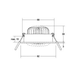 BRUMBERG LED-Einbauspot BB35 RC Anschlussbox strukturweiß
