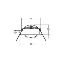 BRUMBERG LED-Einbauspot BB09, RC-dimmbar, weiß